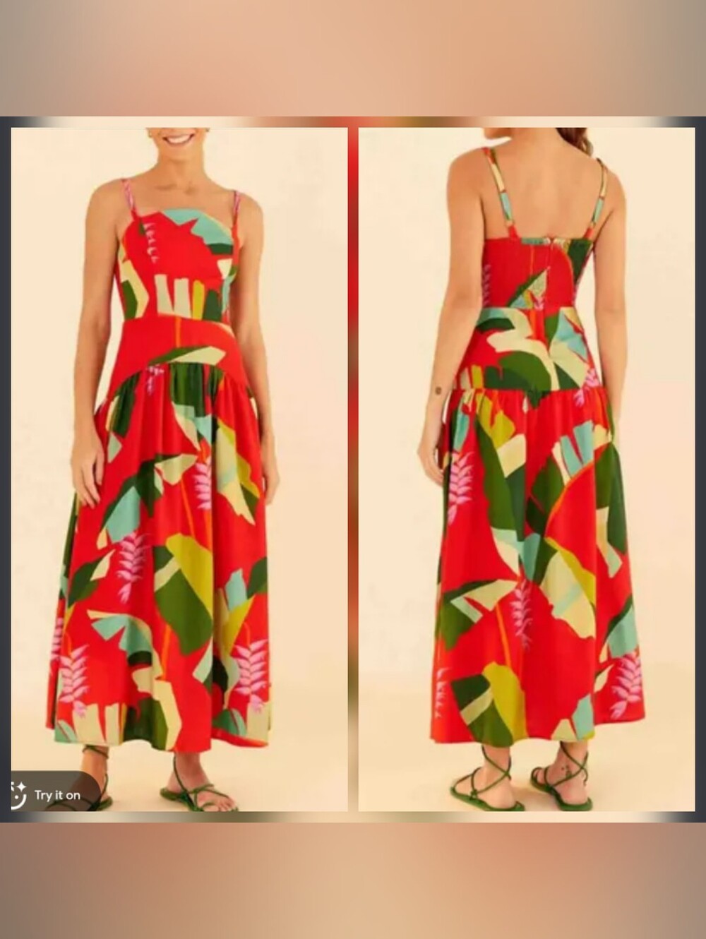 Farm Rio Linen Blend Maxidress